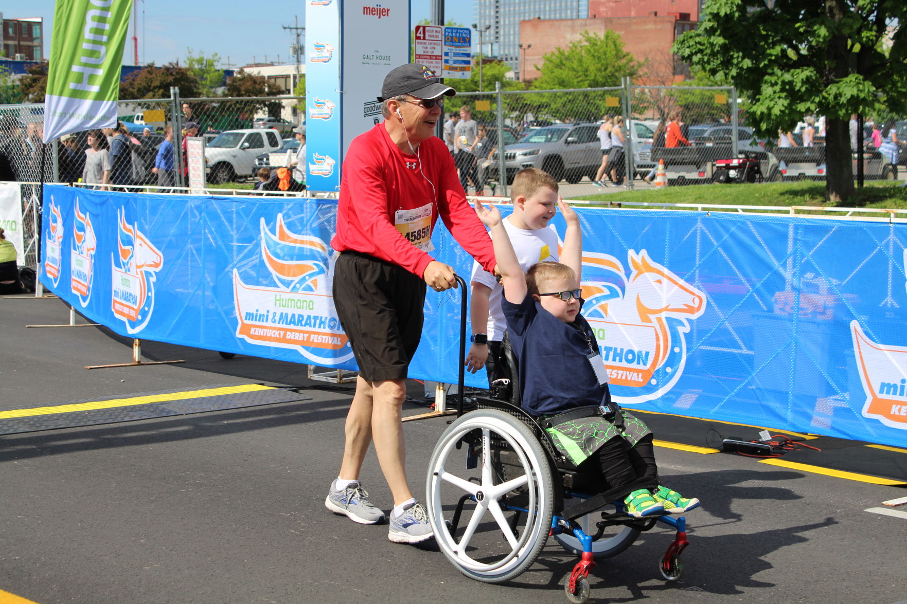 Henry finishing the KDF half-marathon.